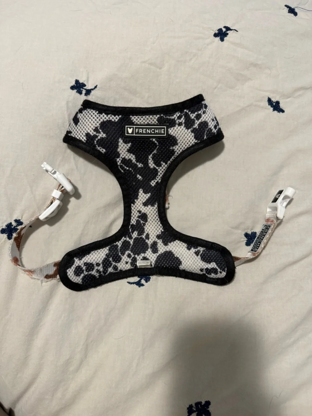 Frenchie Harness cow print
